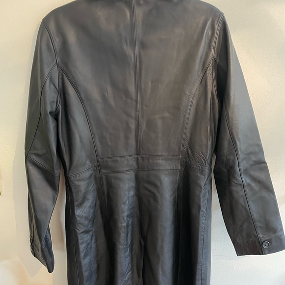 Black leather trench coat Aldo - Picture 4 of 14